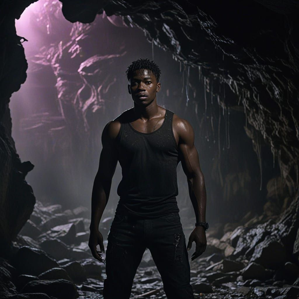 Dark Fantasy Warrior Stands Victorious Amidst Battle-Scarred...