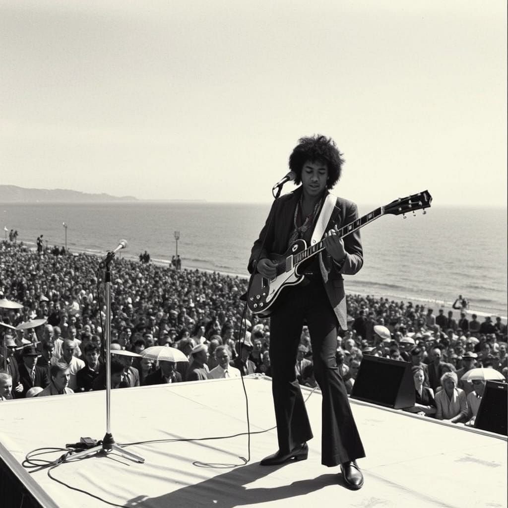 Hyperrealistic Jimi Hendrix Portrait Writing Little Wing on ...