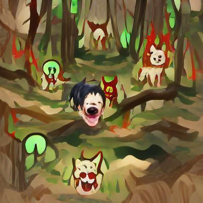 Puppy Lost in Forest of Joyful Demons