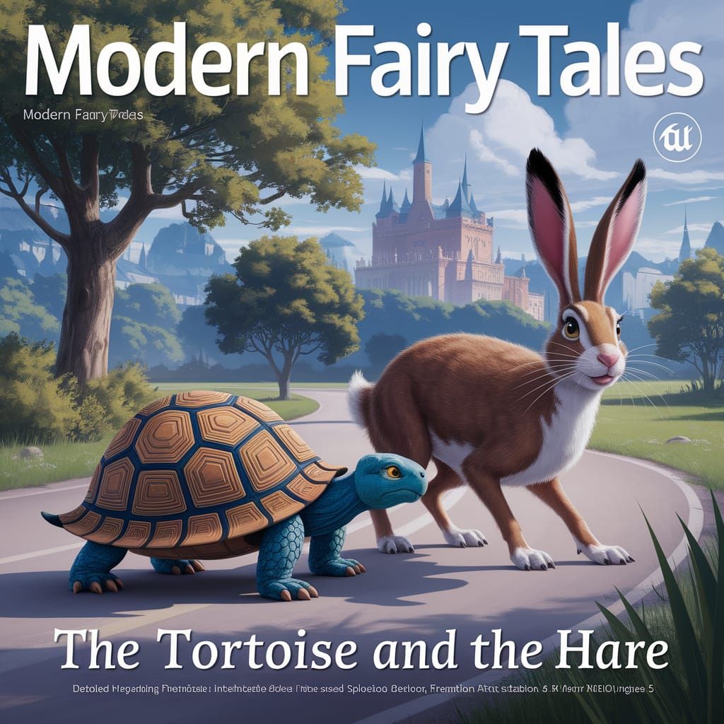 Modern Fairy Tale Cover: Tortoise and Hare Race