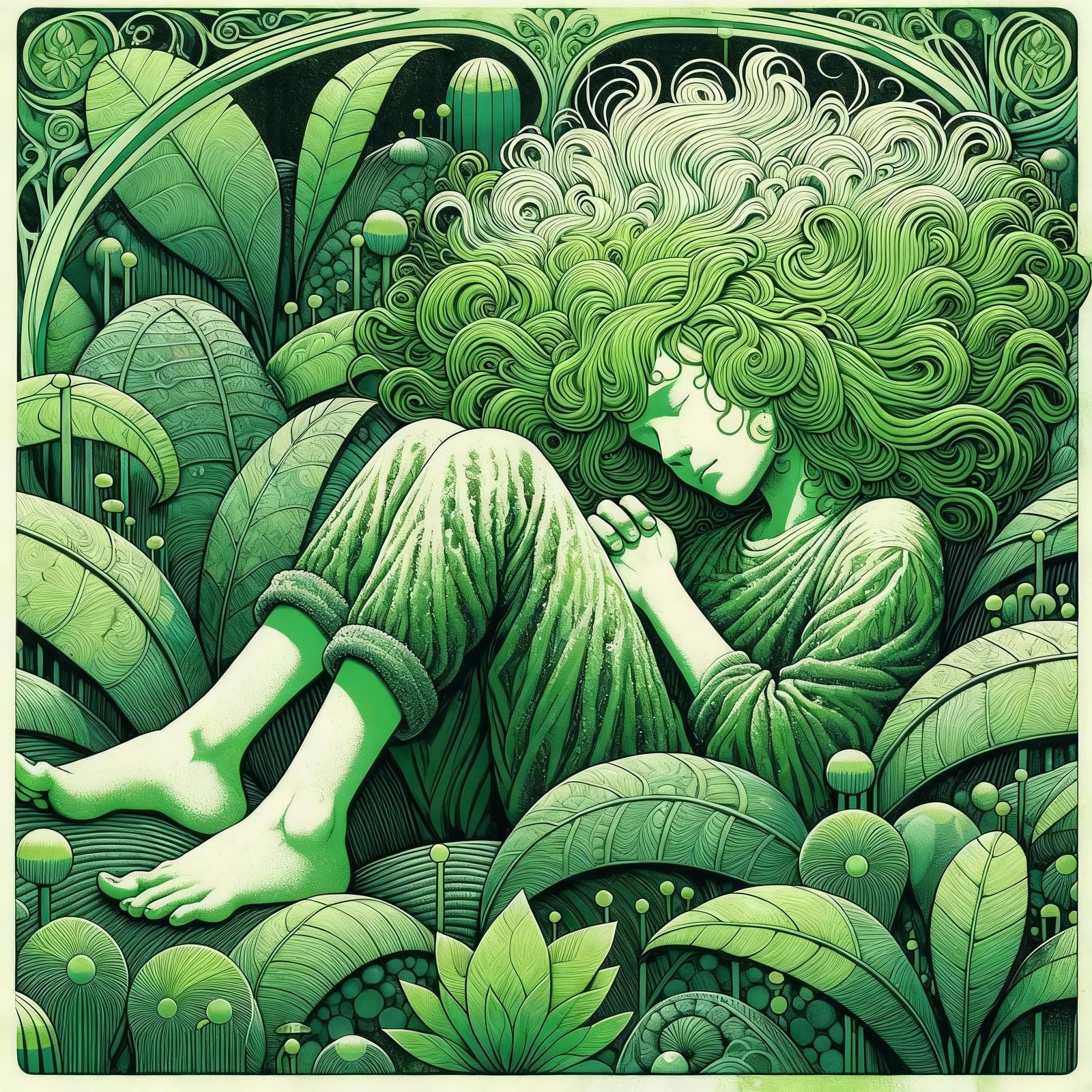 Evolving Forms in Art Nouveau Style