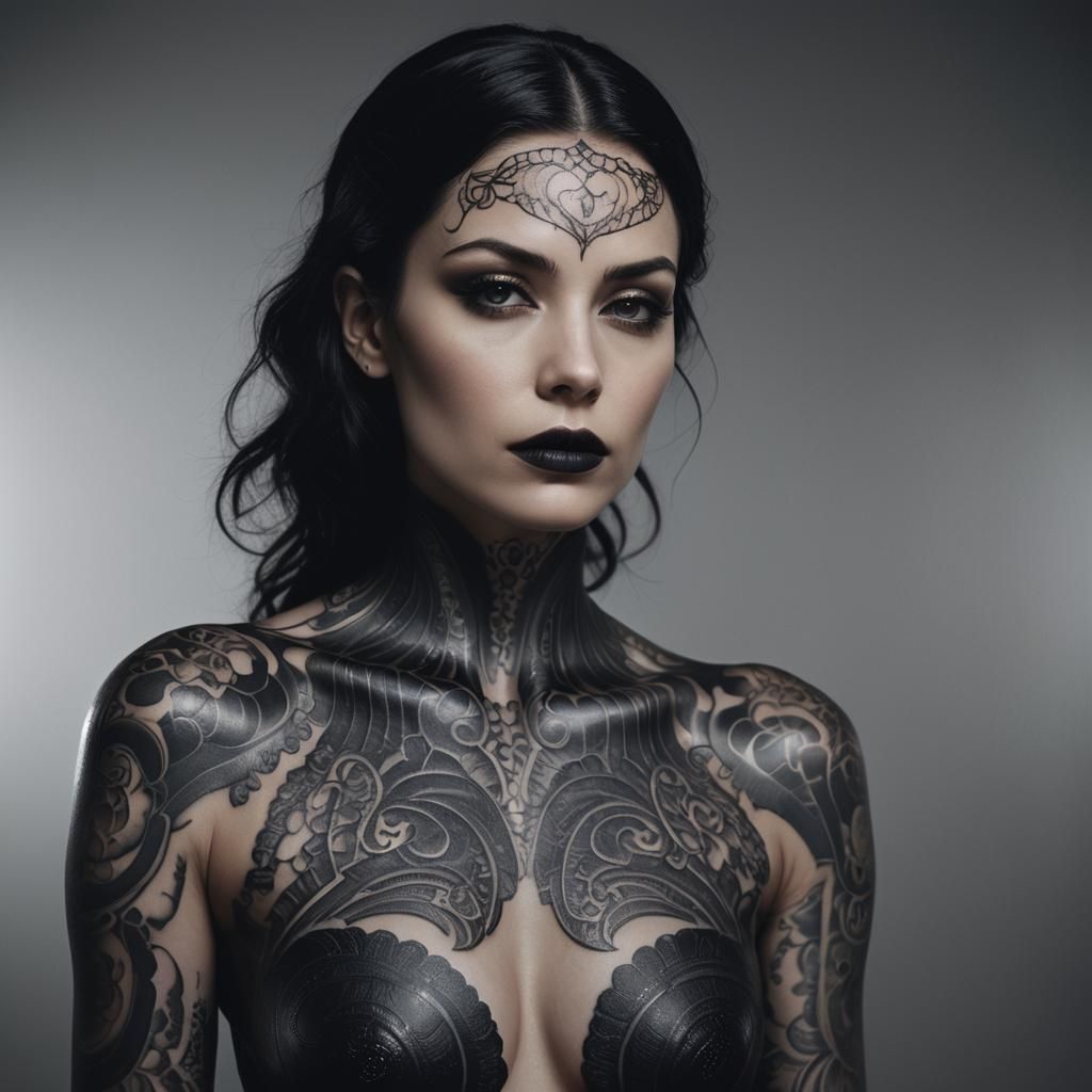 Woman in Black: A Dark Romantic Editorial Portrait