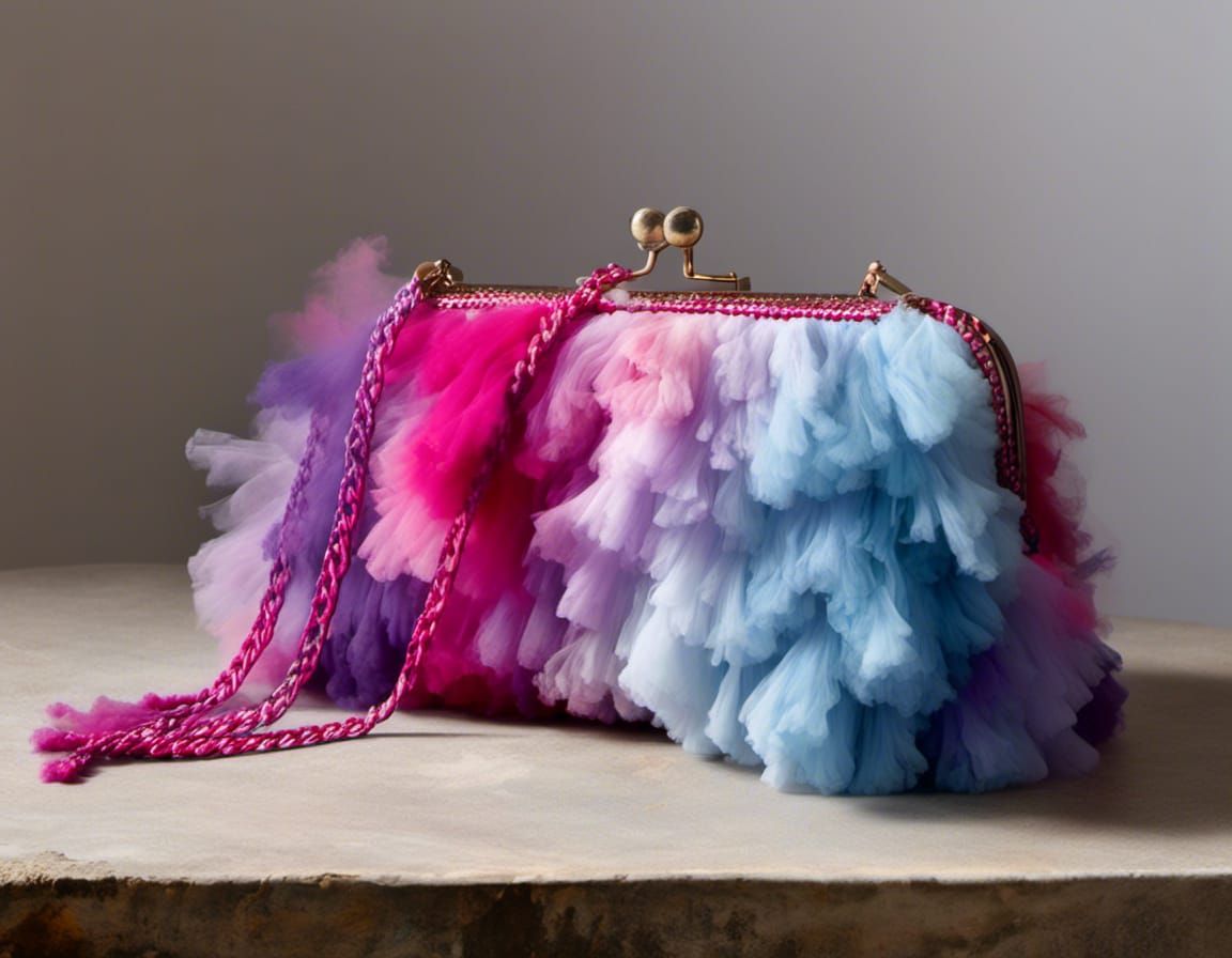 Designer Purse Made of Colored Smoke