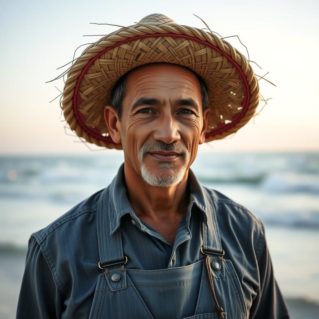 Beach Portrait in Precisionist Style