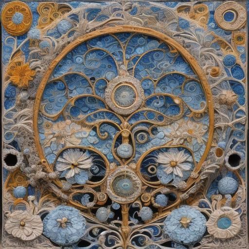 Art Nouveau Calligraphy with Heraldry Elements