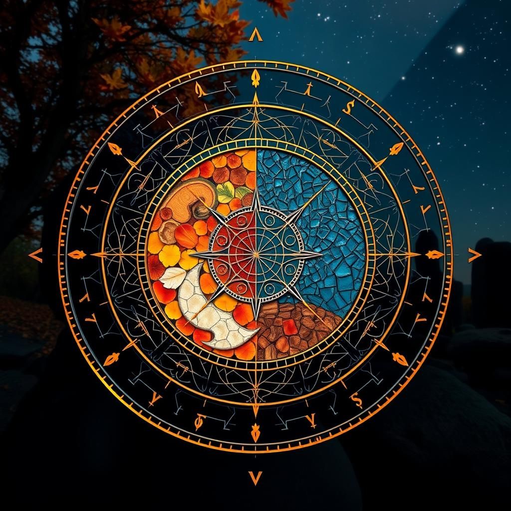 Balanced Mosaic of Autumn and Spring Elements