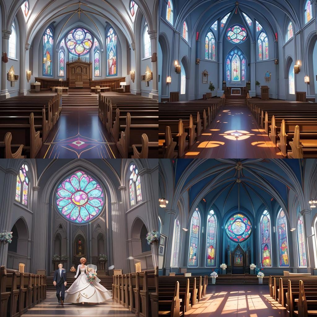 Cinnamon Roll Wedding in Pixar Style