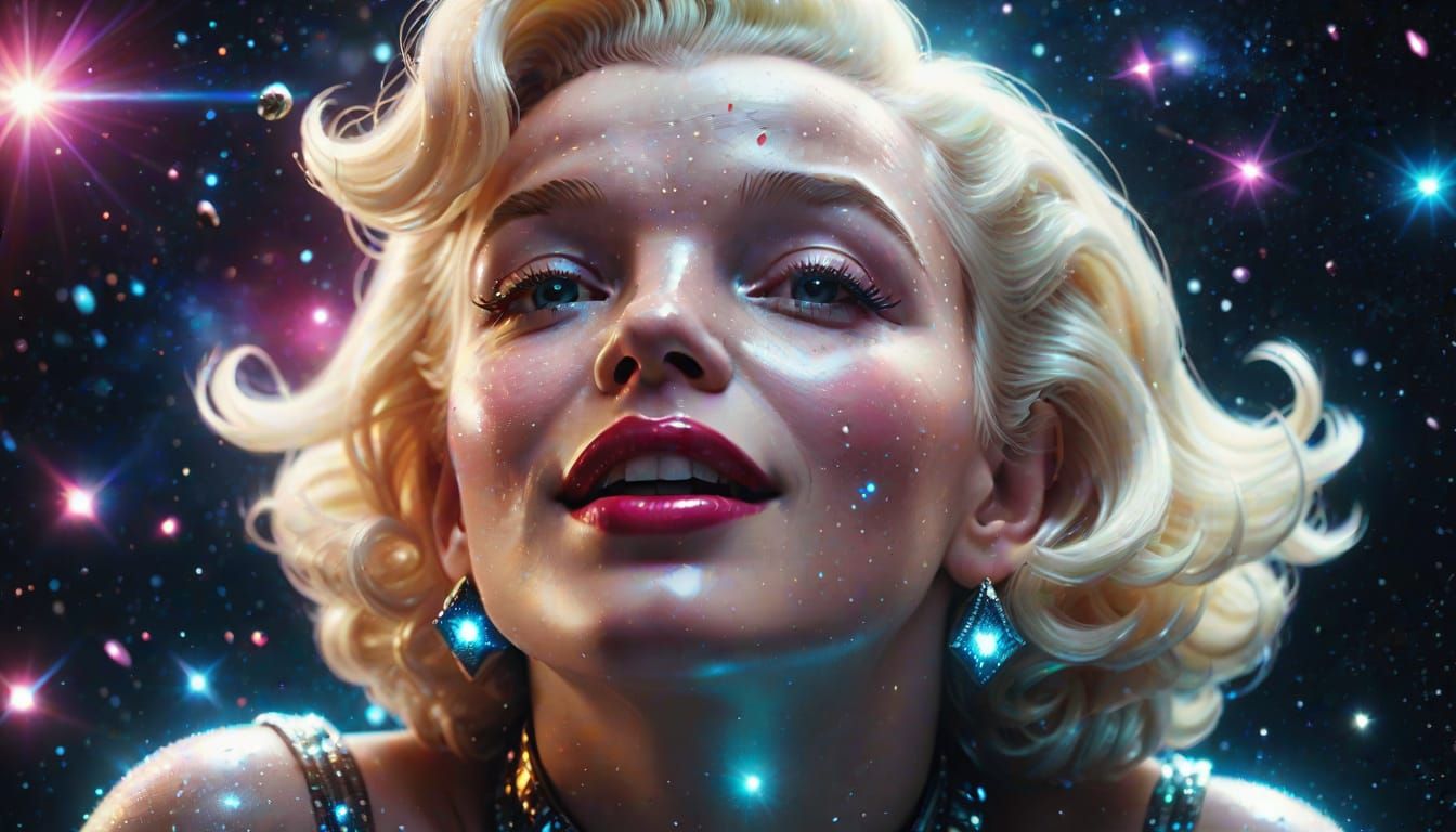 Marilyn Monroe in Space: A Sci-Fi Glamour Portrait