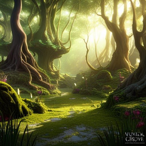 Enchanted Fairy Pixie in Mystical Grove