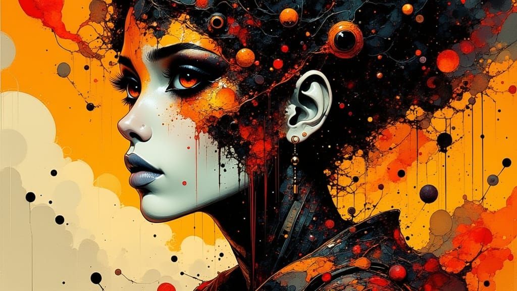 Stromboli Portrait in Dynamic Lighting and Triadic Colors