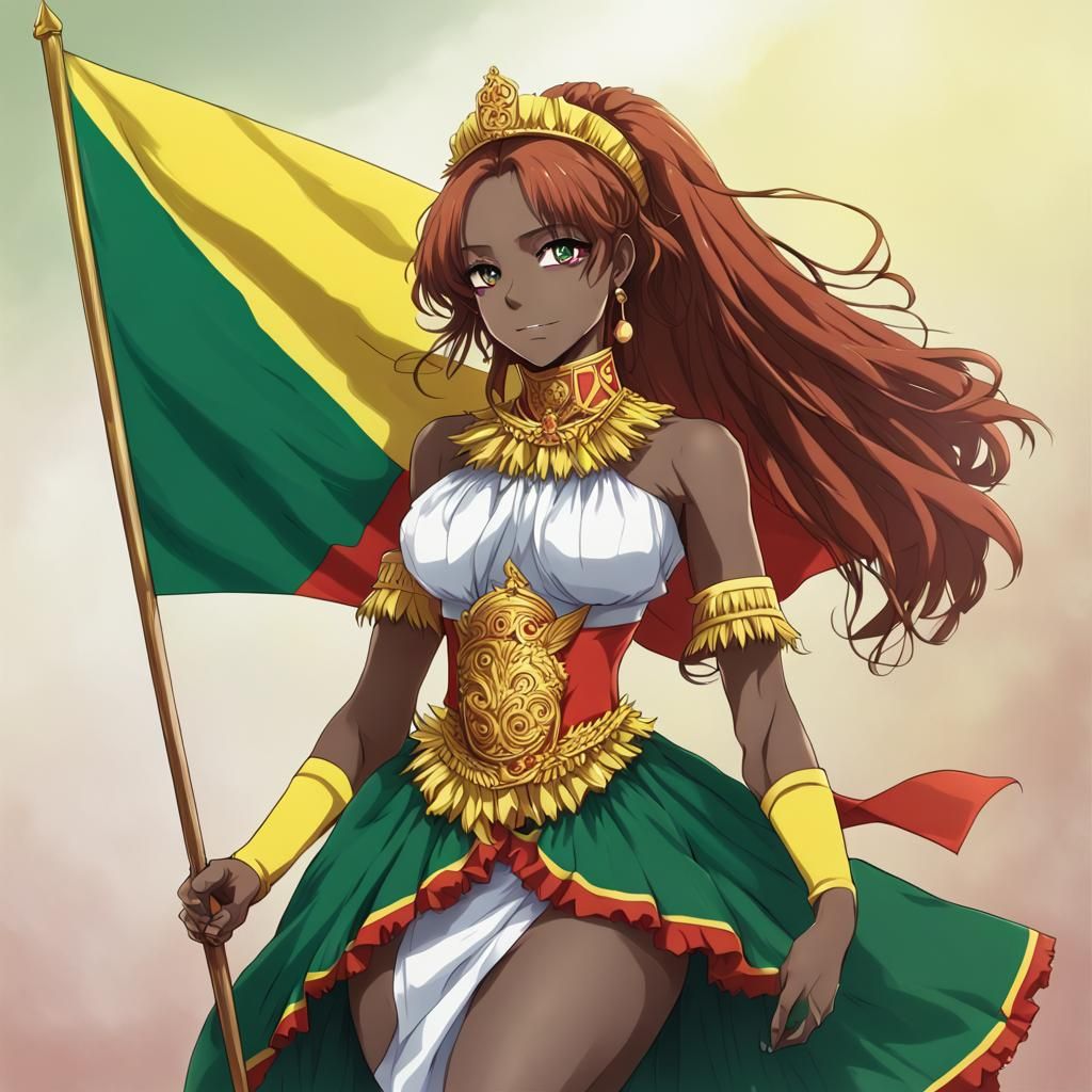 Cameroon Personified as Anime Character
