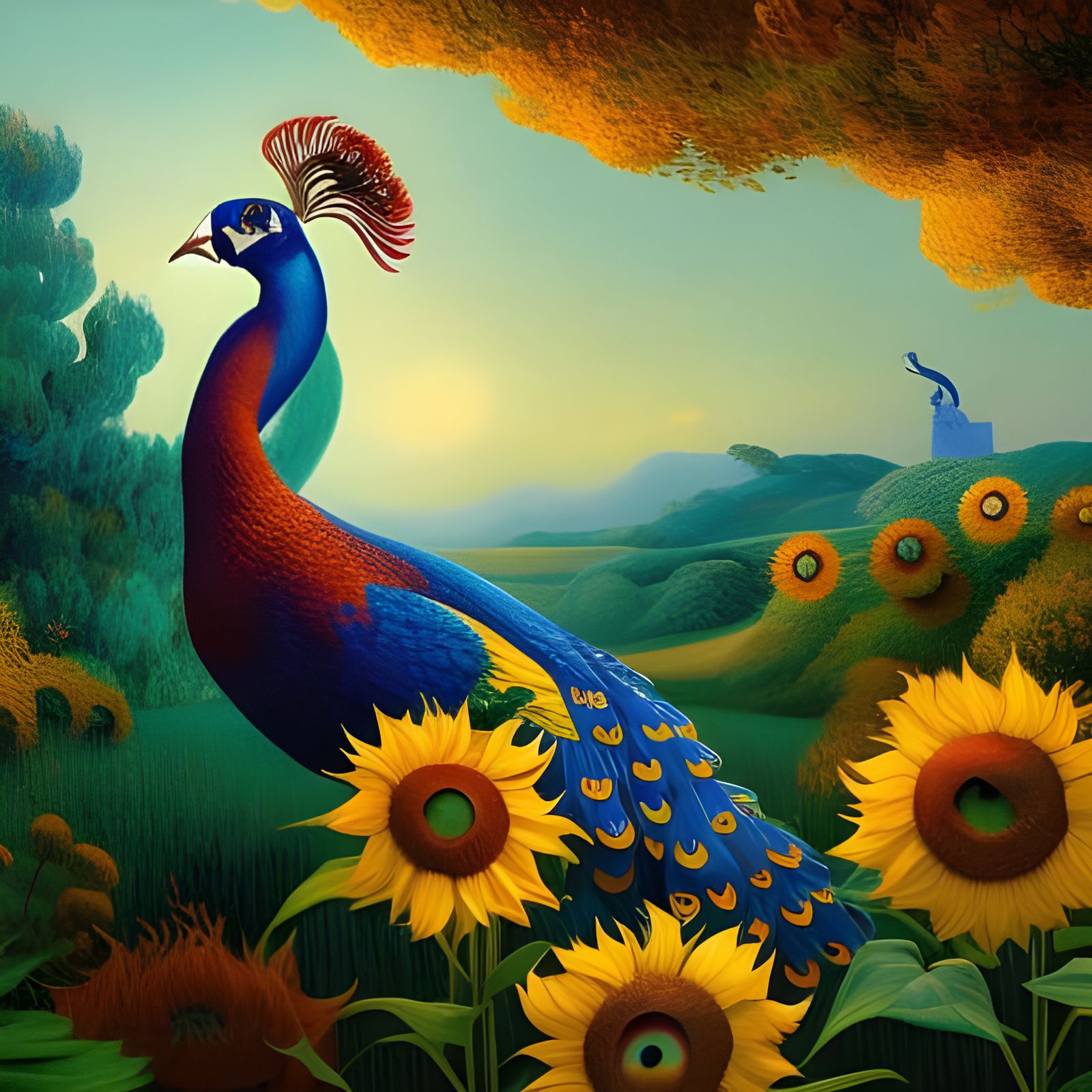 The beautiful peacock