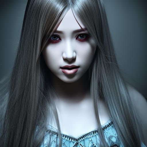 Creepy Horror Girl in Umezz Style