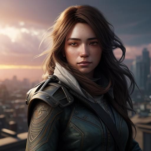 Autumn Girl Portrait with Dynamic Lighting