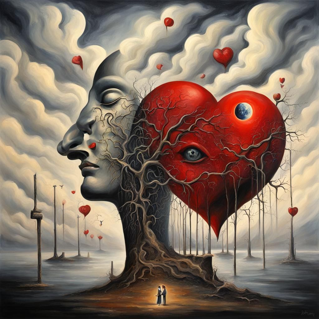 Surrealist Image of Passion and Emotion