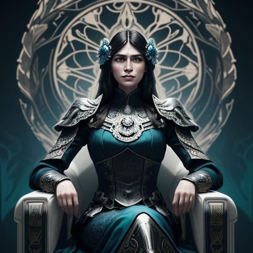 Imperial Officer Portrait in Art Nouveau Style