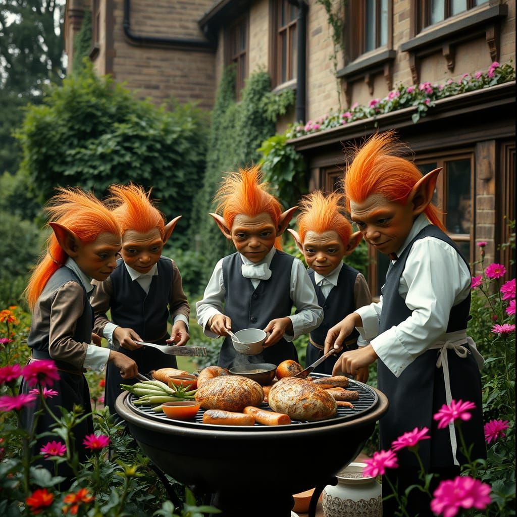Goblin Butlers Host a Garden Barbecue