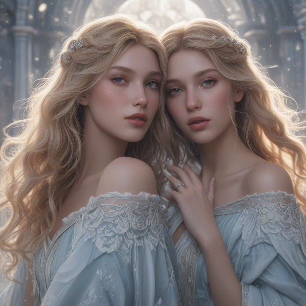 Sisters of Frost, Twin Goddesses of Winter Wonder