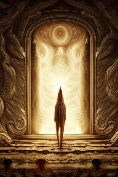 Surreal Doorway to Another Dimension in Digital Art