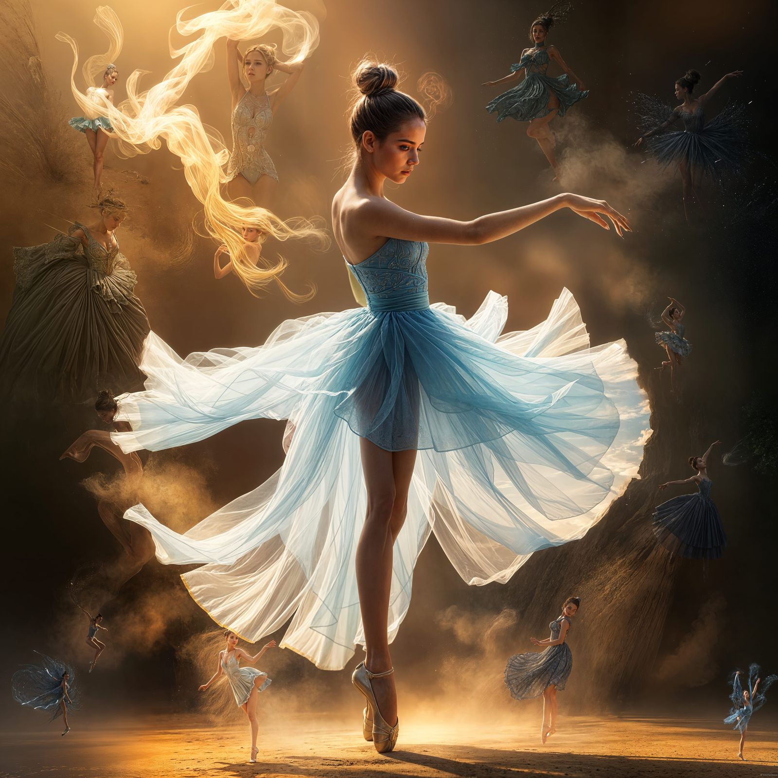 Ballarina in Dramatic Splendor, Unreal Engine 5