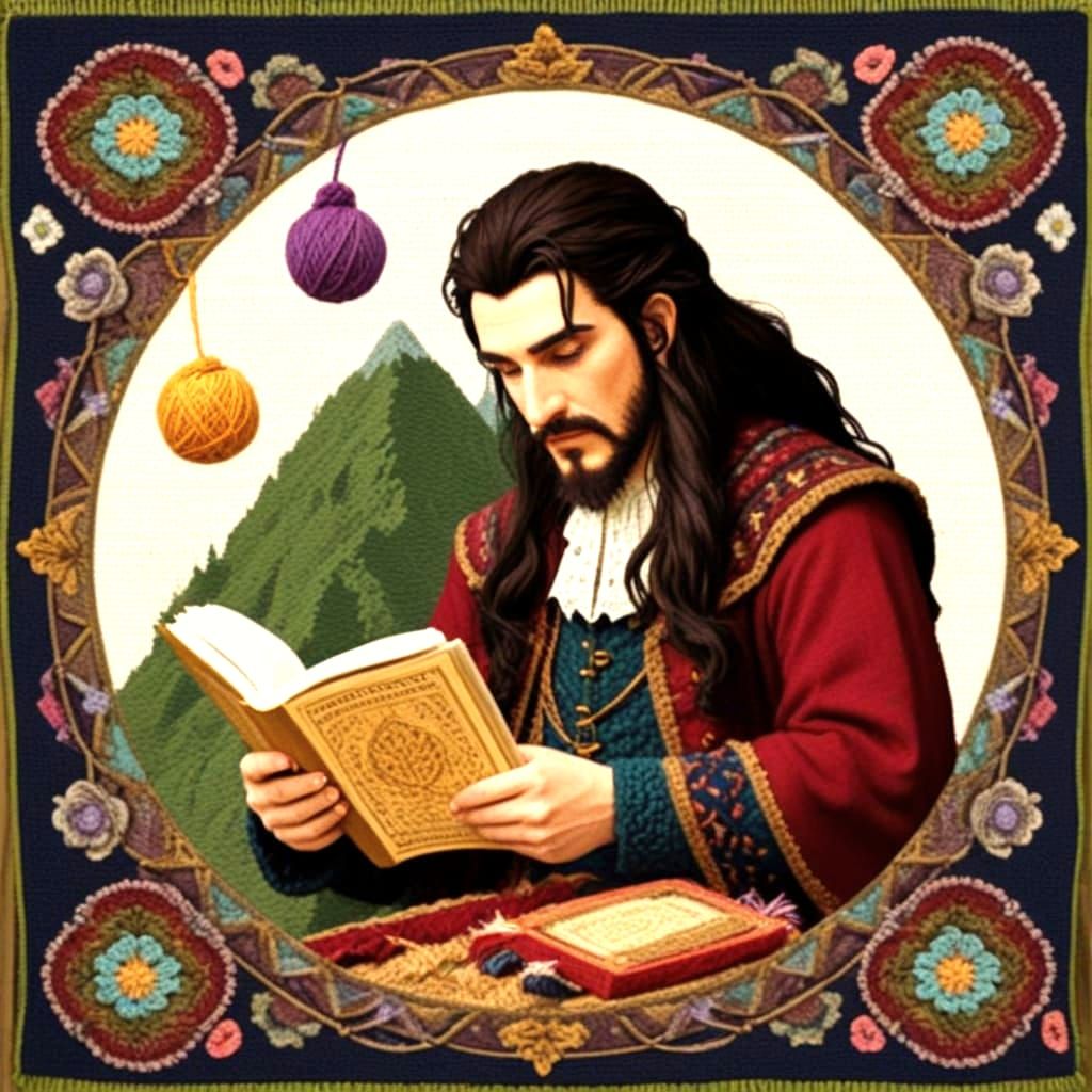 Bard's Dubious Yarn Crochet Tapestry Art