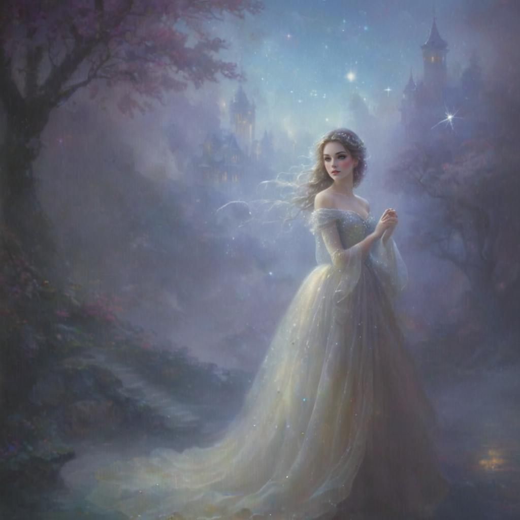 Ethereal Woman in Soft Fantasy Style