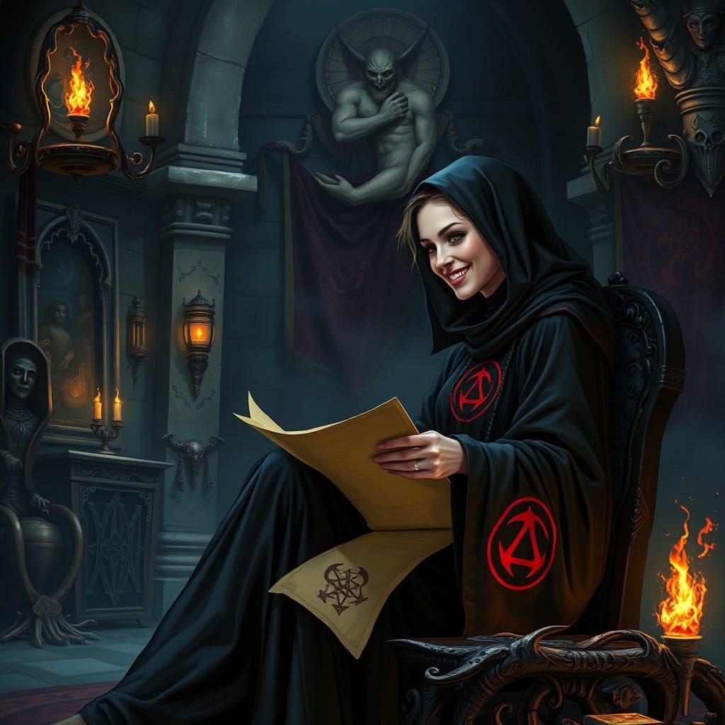 Dark Citadel Scene in a Sinister Cyberpunk Style