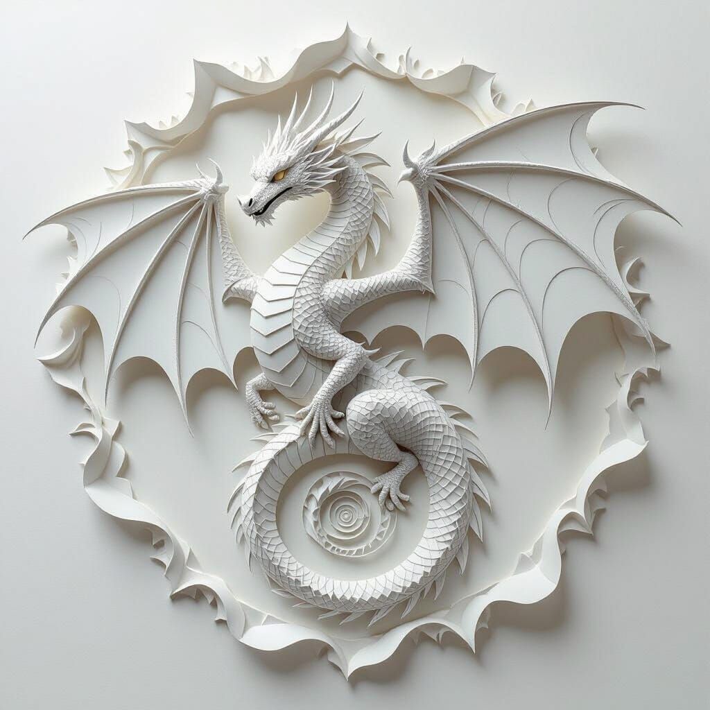 Paper Dragon Unfolds with Symmetrical Precision