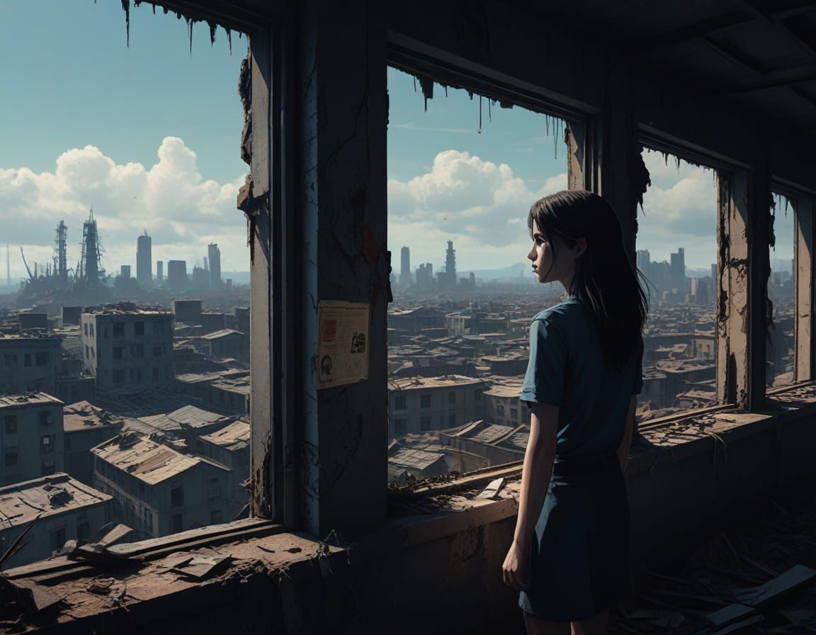 Disney-Inspired Mannequins Gaze Out at a Post-Apocalyptic Wa...