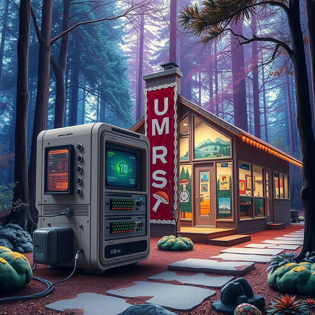 Surreal Tech Meets Nature in Hyperrealistic Rendering