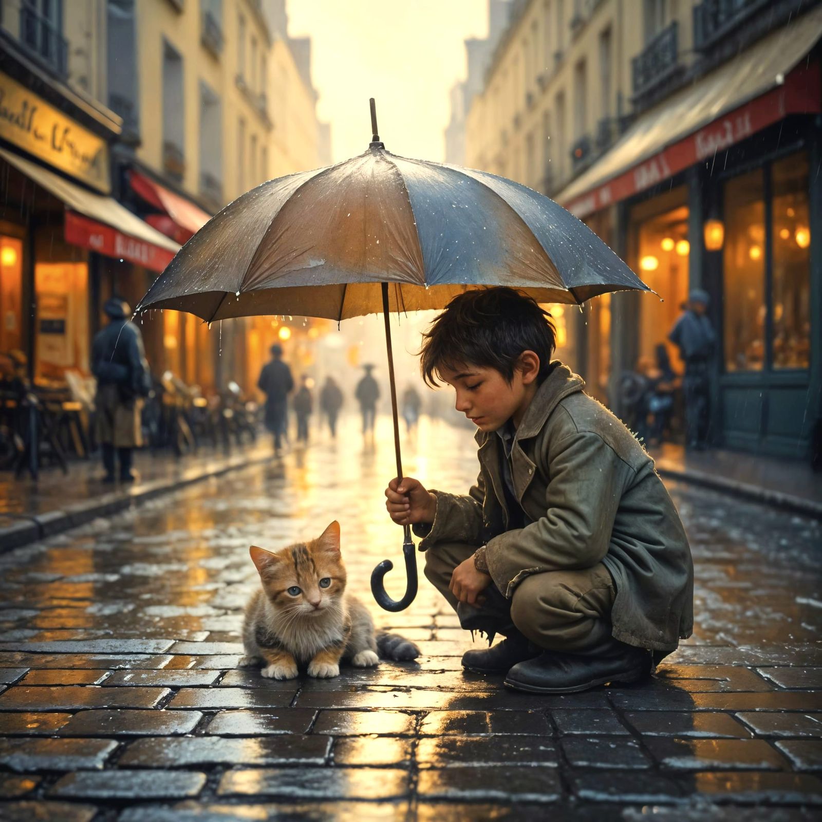 Blissful Kitten Finds Nirvana in 1890s Paris