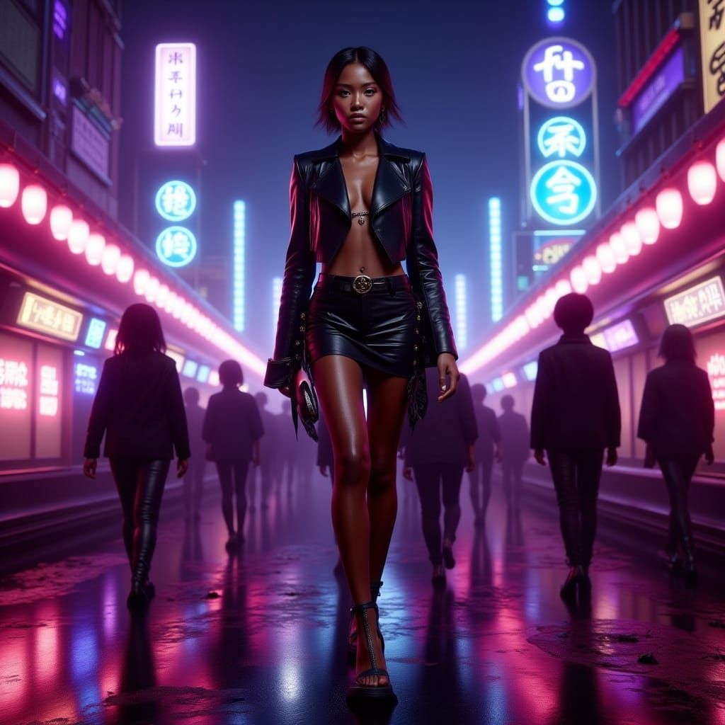 K-Pop Artist in Neon Seoul: A Cinematic Vision