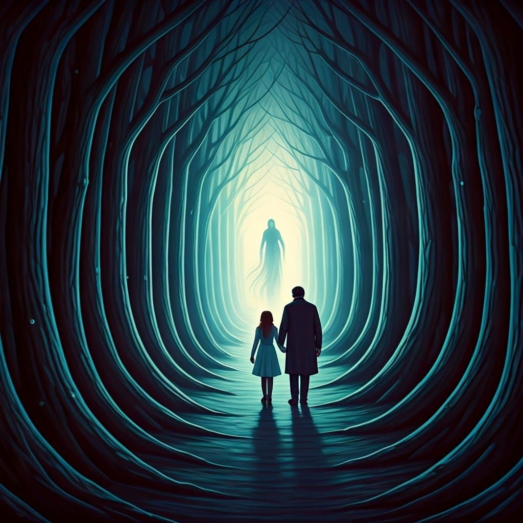 Mystical Forest Journey in Expressionist Style