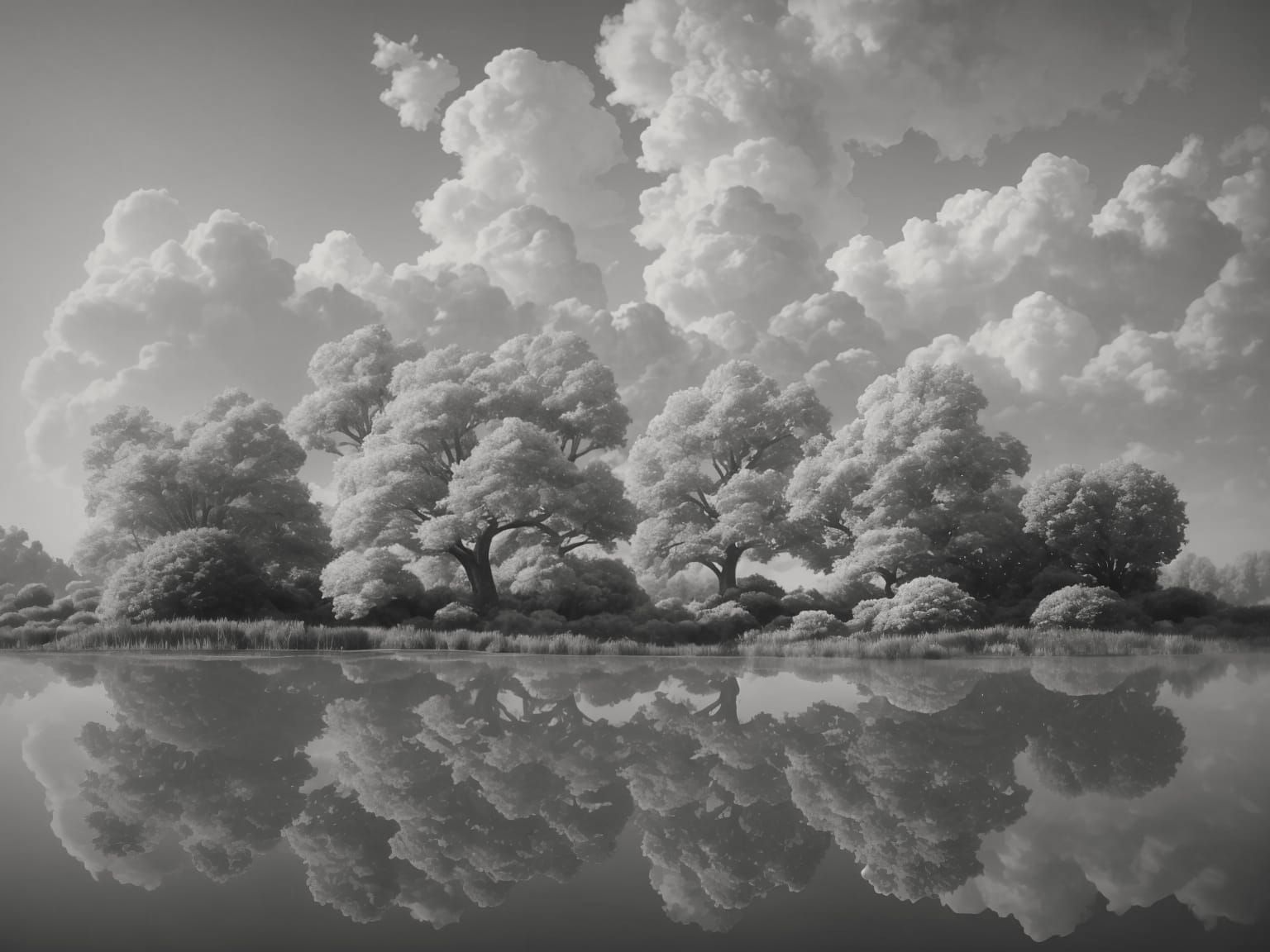 Surreal Square-Shaped Landscape in Soft Pastel Light