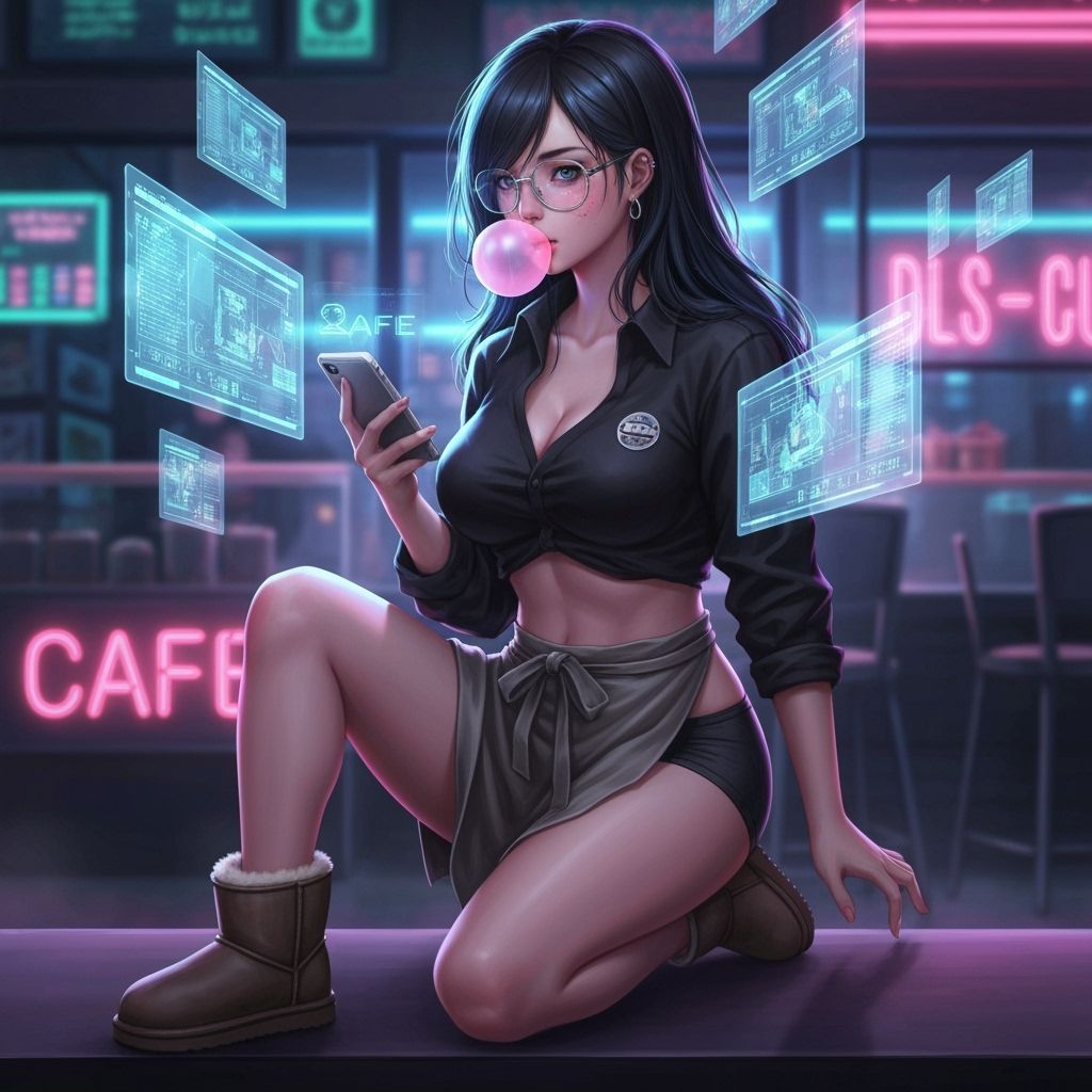 Saeko the Digital Witch Anime Art