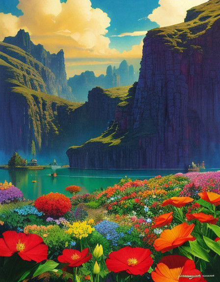 Ethereal Martian Village Basks in Radiant Glow