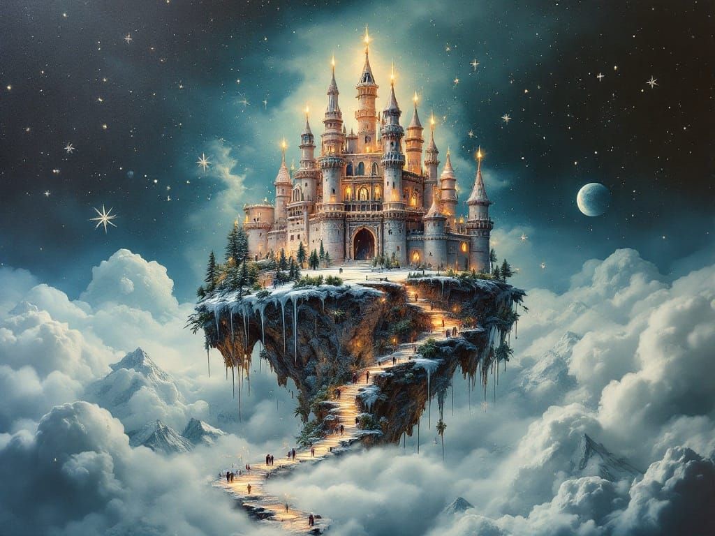 Whimsical Birthday Castle in the Clouds