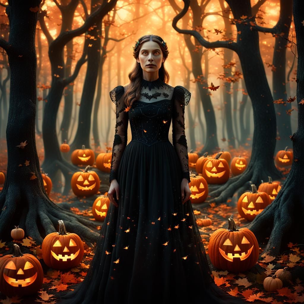 Mystical Forest Dreamscape with Glowing Lanterns