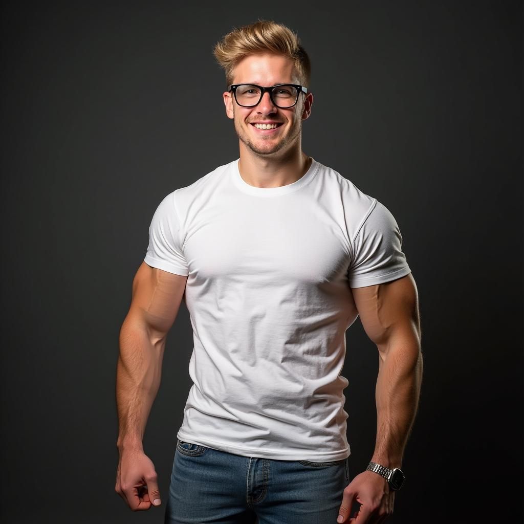 All American Bodybuilder Portrait in Studio Lighting