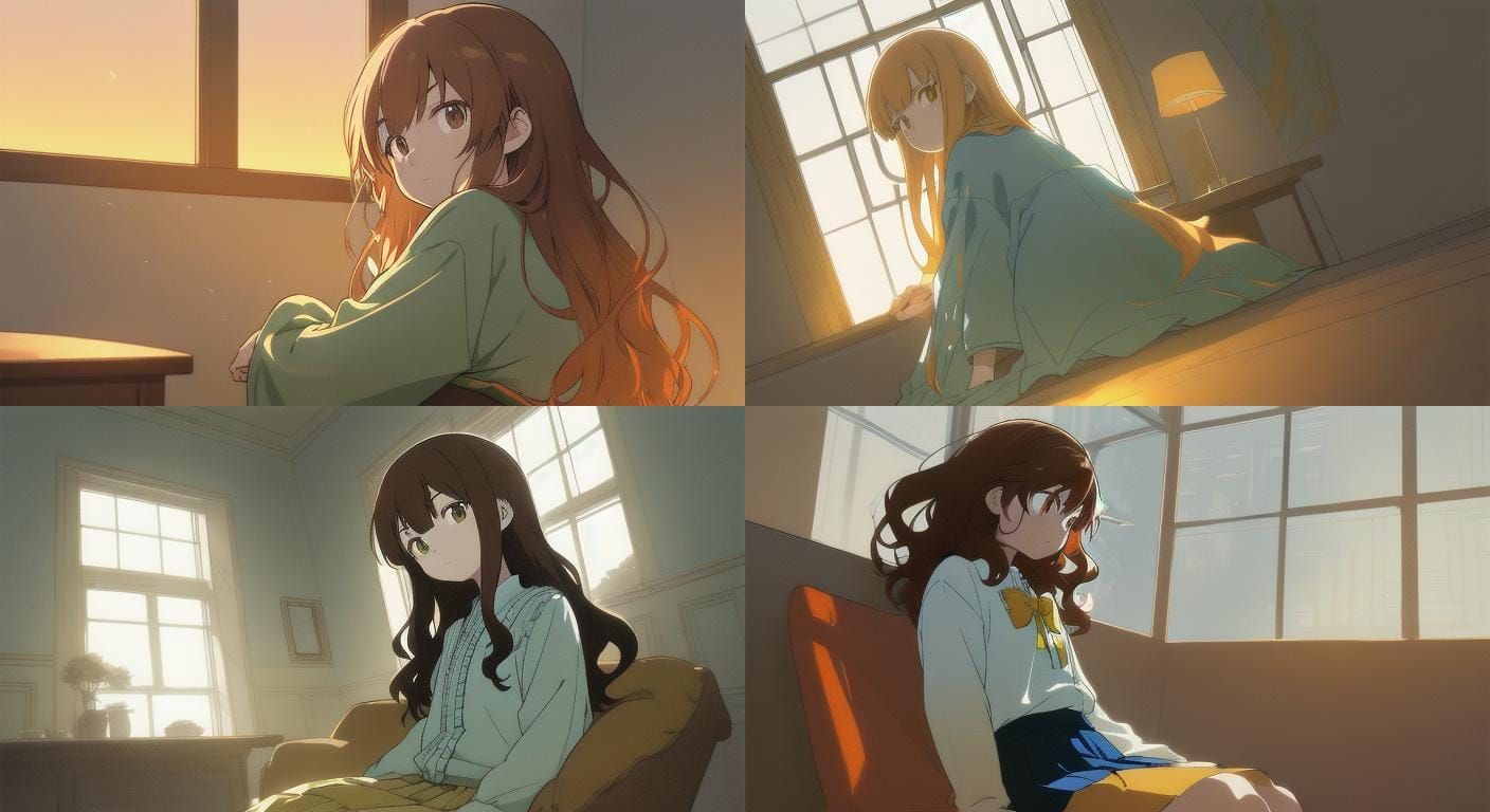 Anime Woman Cosplay in Cozy Room