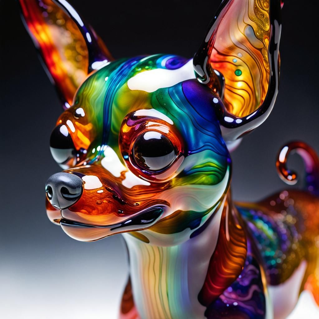 Glass Chihuahua Cthulhu Sculpture: A Chihuly-esque Vision