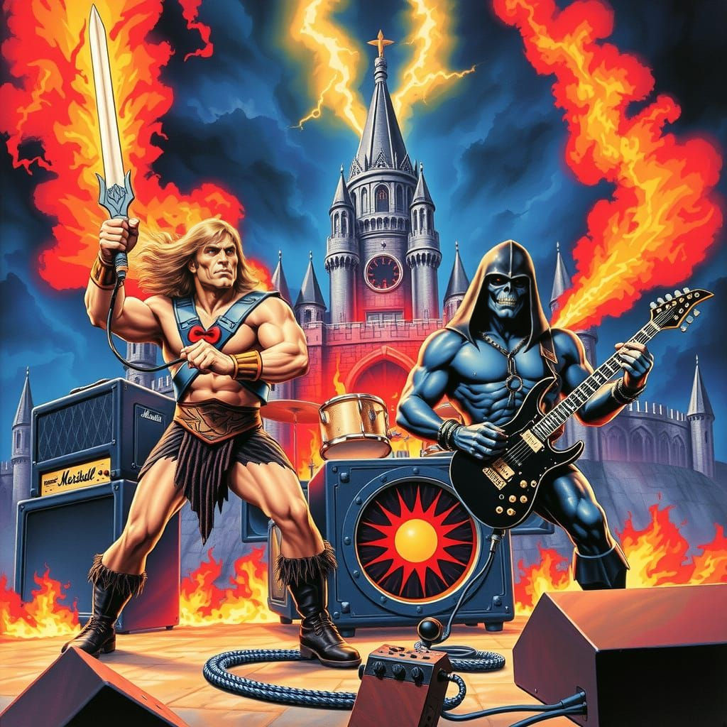 He-Man Frontman Shreds in Epic Heavy Metal Concert Scene