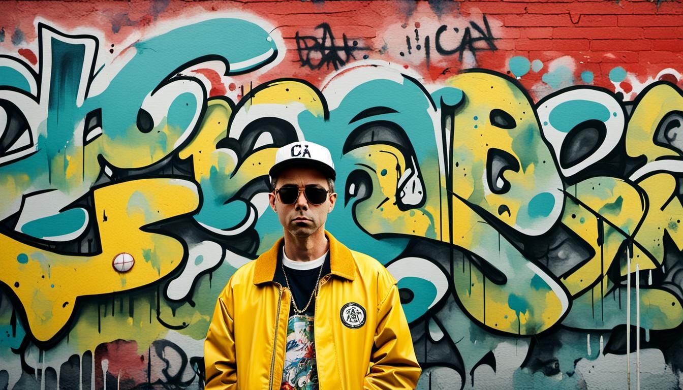 Rapper Portrait in Watercolor Pop Art Style