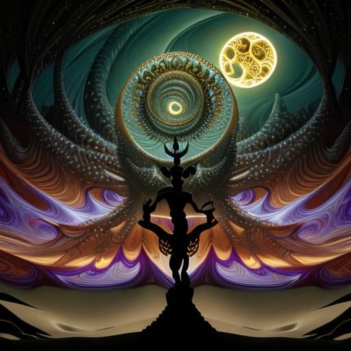 Magical Sand Creature Dissolving into Sand Swirl