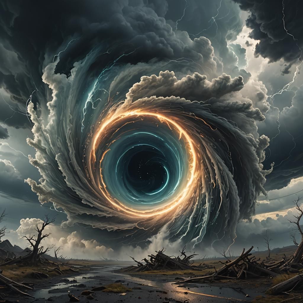 Iridescent Vortex Digital Matte Painting