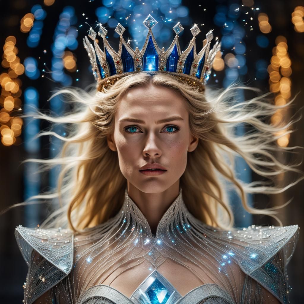 Glass Princess in a Cosmic Castle Portrait