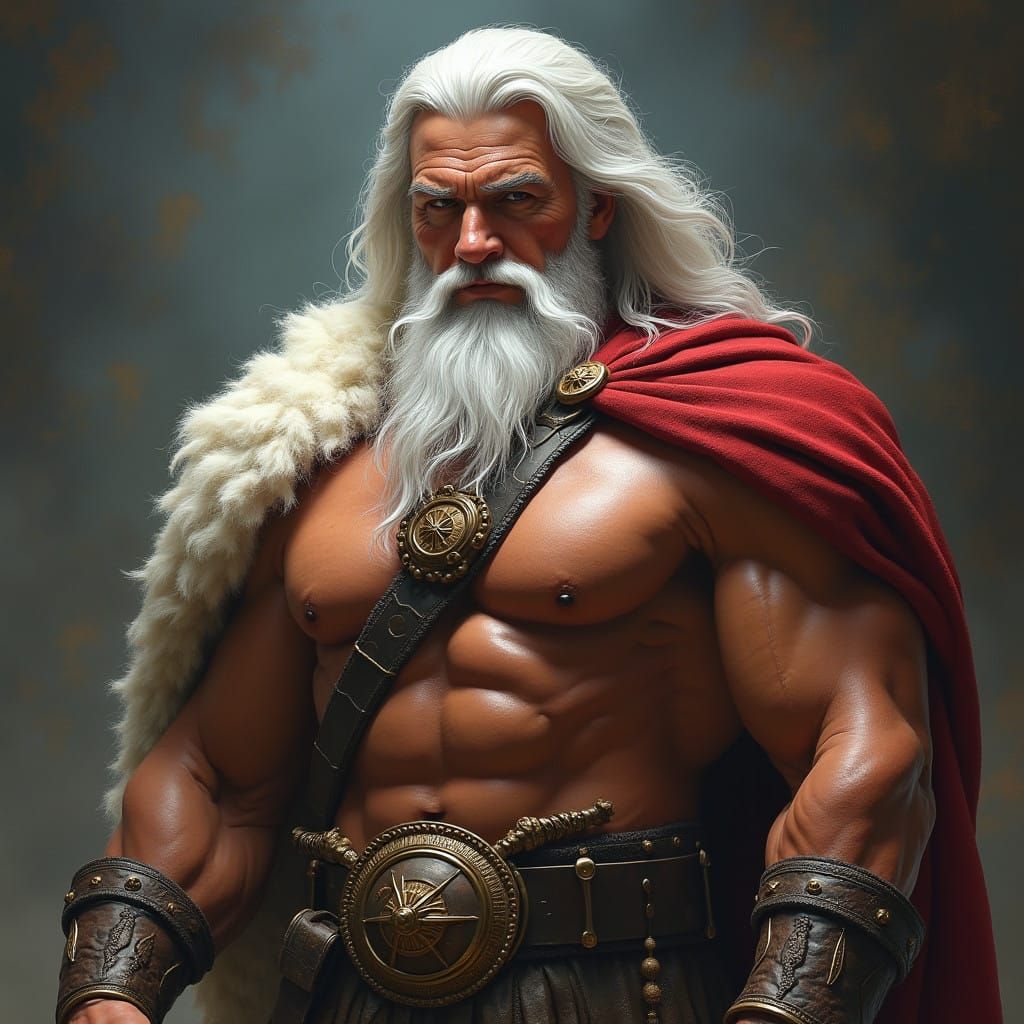 Barbarian Santa Claus, Muscular and Majestic