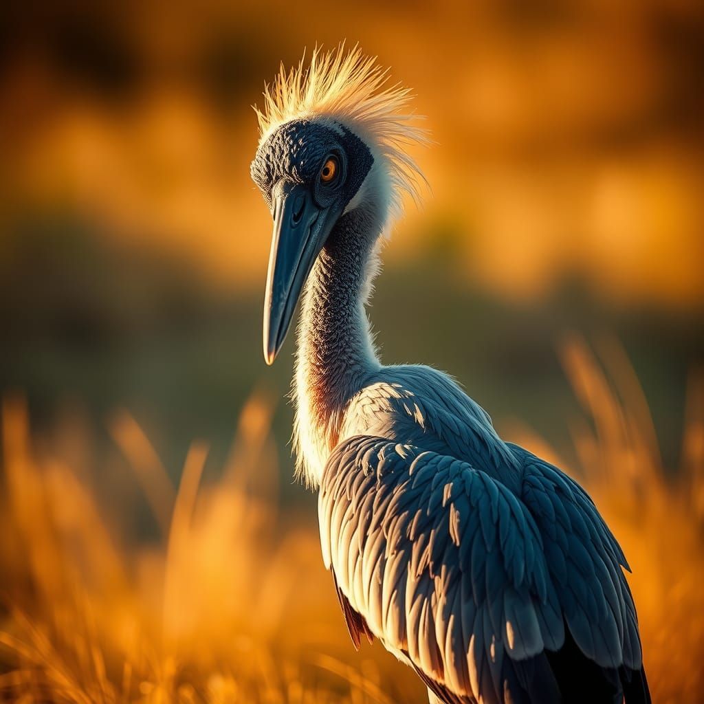 Sassy Shoebill Stork's Menacing Glare on Film