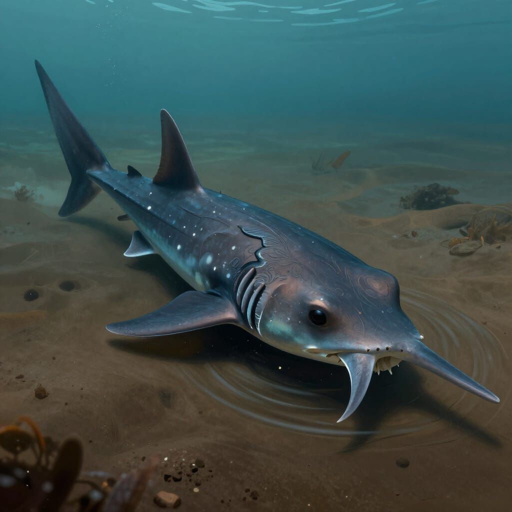 Freshwater Sawfish in Mystical Murky River