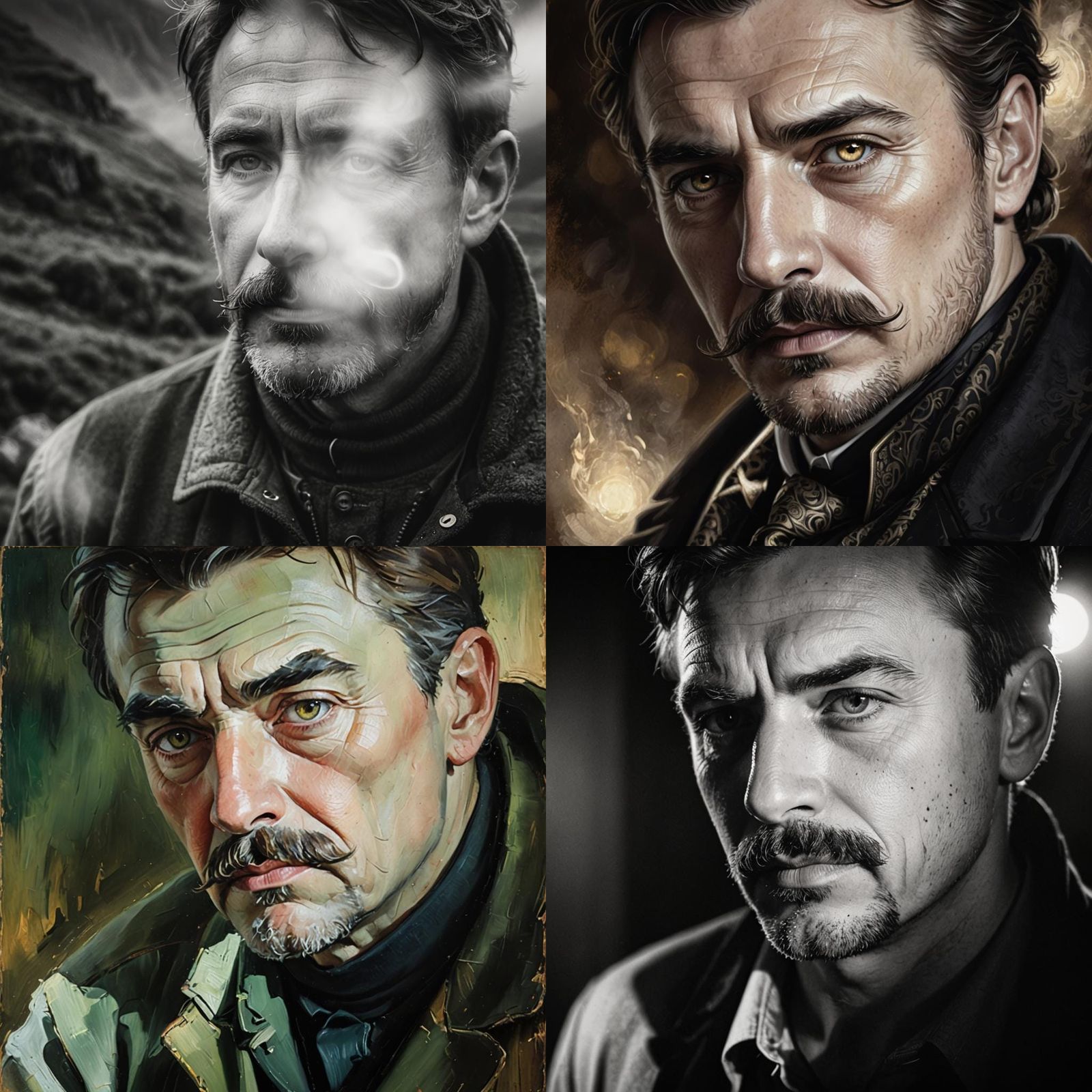 Welshman Portrait with Mustache and Goatee